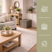 BAULE 1 MODULO WENGÉ 47X40X42 CM – CONTENITORE COMPATTO SALVASPAZIO PER BALCONE, VERANDA E AMBIENTI ESTERNI