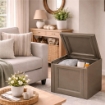 BAULE 1 MODULO WENGÉ 47X40X42 CM – CONTENITORE COMPATTO SALVASPAZIO PER BALCONE, VERANDA E AMBIENTI ESTERNI