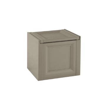 CASSAPANCA DA ESTERNO TAUPE 47X40X42 CM – BAULE COMPATTO PORTAOGGETTI PER VERANDA E SPAZI OUTDOOR