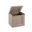 CASSAPANCA DA ESTERNO TAUPE 47X40X42 CM – BAULE COMPATTO PORTAOGGETTI PER VERANDA E SPAZI OUTDOOR
