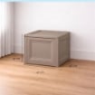 CASSAPANCA DA ESTERNO TAUPE 47X40X42 CM – BAULE COMPATTO PORTAOGGETTI PER VERANDA E SPAZI OUTDOOR