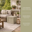 CASSAPANCA DA ESTERNO TAUPE 47X40X42 CM – BAULE COMPATTO PORTAOGGETTI PER VERANDA E SPAZI OUTDOOR