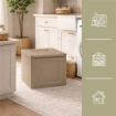CASSAPANCA DA ESTERNO TAUPE 47X40X42 CM – BAULE COMPATTO PORTAOGGETTI PER VERANDA E SPAZI OUTDOOR