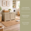 ARMADIO BASSO TAUPE 79X43X46 CM CON ANTA EFFETTO LEGNO – MOBILE COMPATTO PER ZONA LIVING E ORGANIZZAZIONE SPAZI