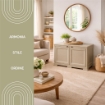 ARMADIO BASSO TAUPE 79X43X46 CM CON ANTA EFFETTO LEGNO – MOBILE COMPATTO PER ZONA LIVING E ORGANIZZAZIONE SPAZI