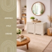 ARMADIO BASSO ANGORA 79X43X46 CM CON ANTA EFFETTO LEGNO – MOBILE COMPATTO PER ZONA LIVING E ORGANIZZAZIONE SPAZI