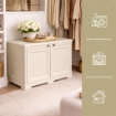 ARMADIO BASSO ANGORA 79X43X46 CM CON ANTA EFFETTO LEGNO – MOBILE COMPATTO PER ZONA LIVING E ORGANIZZAZIONE SPAZI