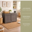 ARMADIO BASSO WENGÉ 79X43X46 CM CON ANTA EFFETTO LEGNO – MOBILE CONTENITORE COMPATTO PER ZONA LIVING