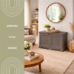 ARMADIO BASSO WENGÉ 79X43X46 CM CON ANTA EFFETTO LEGNO – MOBILE CONTENITORE COMPATTO PER ZONA LIVING