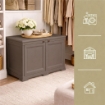 ARMADIO BASSO WENGÉ 79X43X46 CM CON ANTA EFFETTO LEGNO – MOBILE CONTENITORE COMPATTO PER ZONA LIVING