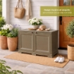 ARMADIO BASSO WENGÉ 79X43X46 CM CON ANTA EFFETTO LEGNO – MOBILE CONTENITORE COMPATTO PER ZONA LIVING