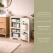 MOBILE MULTIUSO 1 ANTA ANGORA 40X43X85,5 CM CON 2 MODULI E TASCHE LATERALI – CONTENITORE VERTICALE SALVASPAZIO PER INGRESSO E ZONA LIVING