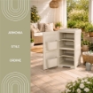 MOBILE MULTIUSO 1 ANTA ANGORA 40X43X85,5 CM CON 2 MODULI E TASCHE LATERALI – CONTENITORE VERTICALE SALVASPAZIO PER INGRESSO E ZONA LIVING