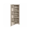 ARMADIO A COLONNA 40X43X125H CM MULTIUSO CON 3 MODULI, 3 TASCHE LATERALI E 1 ANTA LISCIA TAUPE 