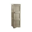 ARMADIO A COLONNA 40X43X125H CM MULTIUSO CON 3 MODULI, 3 TASCHE LATERALI E 1 ANTA LISCIA TAUPE 