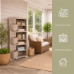 ARMADIO A COLONNA 40X43X125H CM MULTIUSO CON 3 MODULI, 3 TASCHE LATERALI E 1 ANTA LISCIA TAUPE 