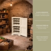 MOBILE PORTABOTTIGLIE 18 BOTTIGLIE ANGORA 40X43X85,5 CM – CANTINETTA COMPATTA SALVASPAZIO PER CUCINA E ZONA LIVING
