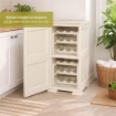 MOBILE PORTABOTTIGLIE 18 BOTTIGLIE ANGORA 40X43X85,5 CM – CANTINETTA COMPATTA SALVASPAZIO PER CUCINA E ZONA LIVING