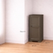 MOBILE PORTABOTTIGLIE 18 BOTTIGLIE WENGÉ 40X43X85,5 CM – CANTINETTA VERTICALE COMPATTA PER CUCINA E ZONA PRANZO