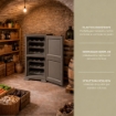 MOBILE PORTABOTTIGLIE 18 BOTTIGLIE WENGÉ 40X43X85,5 CM – CANTINETTA VERTICALE COMPATTA PER CUCINA E ZONA PRANZO