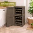 MOBILE PORTABOTTIGLIE 18 BOTTIGLIE WENGÉ 40X43X85,5 CM – CANTINETTA VERTICALE COMPATTA PER CUCINA E ZONA PRANZO