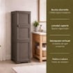 MOBILE 3 MODULI WENGÉ 40X43X125 CM CON ANTE FINITURA LEGNO – MOBILE PORTAOGGETTI VERTICALE SALVASPAZIO PER ZONA LIVING