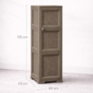 MOBILE 3 MODULI WENGÉ 40X43X125 CM CON ANTE FINITURA LEGNO – MOBILE PORTAOGGETTI VERTICALE SALVASPAZIO PER ZONA LIVING