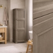 MOBILE 3 MODULI WENGÉ 40X43X125 CM CON ANTE FINITURA LEGNO – MOBILE PORTAOGGETTI VERTICALE SALVASPAZIO PER ZONA LIVING