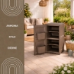 MOBILE MULTIUSO 1 ANTA WENGÉ 40X43X85,5 CM CON 2 MODULI E TASCHE LATERALI – CONTENITORE VERTICALE ORGANIZZAZIONE CASA PER INGRESSO E ZONA GIORNO