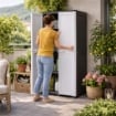 ARMADIO DA ESTERNO COPERTO 2 ANTE NERO/GRIGIO 79X43X164 CM CON 4 VANI INTERNI E VANO PORTASCOPA – MOBILE ALTO ORGANIZZAZIONE BALCONE E RIPOSTIGLIO