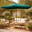 MAURY'S OMBRELLONE DA GIARDINO RETTANGOLARE 3 X 4 MT IN COLORE VERDE TUBO DIAMETRO 48MM