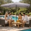 MAURY'S OMBRELLONE DA GIARDINO RETTANGOLARE 3 X 4 MT IN COLORE GRIGIO