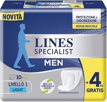 ASSORBENTI LINES SPECIALIST MEN LIVELLO 1 LIGHT - 14PZ