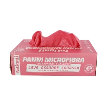 PANNI MICROFIBRA MULTIUSO FATIGATI 30X30CM 24PZ - COLORE ROSA