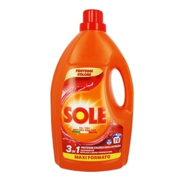 SOLE SAPONE LIQUIDO LAVATRICE BUCATO COLORATO MAXI FORMATO 70 LAVAGGI 3,150LT