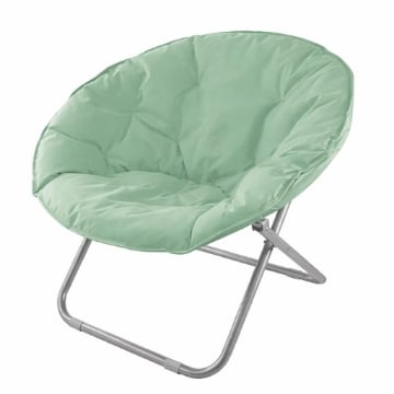 MAURYS' POLTRONA MOON FANSTASIA VERDE MENTA  ROTONDA PIEGHEVOLE E MORBIDA 75X82H CM