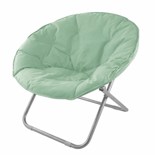 MAURYS' POLTRONA MOON FANSTASIA VERDE MENTA  ROTONDA PIEGHEVOLE E MORBIDA 75X82H CM