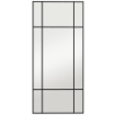 SPECCHIO DA PARETE STILE FINESTRA CON MONTAGGIO VERTICALE E ORIZZONTALE, 110X50CM, NERO