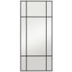 SPECCHIO DA PARETE STILE FINESTRA CON MONTAGGIO VERTICALE E ORIZZONTALE, 110X50CM, NERO