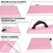 TAPPETINO DA GINNASTICA PIEGHEVOLE, MATERASSINO FITNESS SPESSO 5 CM E ANTISCIVOLO, 180X60X5 CM, ROSA