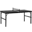 TAVOLO PING PONG PIEGHEVOLE CON MANIGLIA DA TRASPORTO, IN ALLUMINIO E LEGNO, 152X76X72 CM, NERO