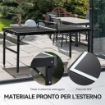TAVOLO PING PONG PIEGHEVOLE CON MANIGLIA DA TRASPORTO, IN ALLUMINIO E LEGNO, 152X76X72 CM, NERO