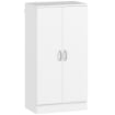 ARMADIO SCARPIERA A 6 RIPIANI REGOLABILI IN LEGNO BIANCO, 55X35X108 CM