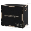 BOX JUMP PLIOMETRICO A 3 ALTEZZE IN LEGNO ANTISCIVOLO 40,5X35,5X30,5H CM NERO