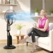 VENTILATORE NEBULIZZATORE A 3 VELOCITÀ, OSCILLAZIONE 75¦ E NEBULIZZAZIONE REGOLABILE, NERO