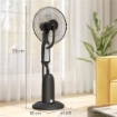VENTILATORE NEBULIZZATORE A 3 VELOCITÀ, OSCILLAZIONE 75¦ E NEBULIZZAZIONE REGOLABILE, NERO
