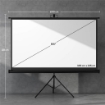 TELO PROIETTORE PIEGHEVOLE DA 84" FORMATO 16:9 CON TREPPIEDE REGOLABILE, 200X8X118 CM, NERO