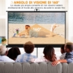TELO PROIETTORE PIEGHEVOLE DA 84" FORMATO 16:9 CON TREPPIEDE REGOLABILE, 200X8X118 CM, NERO