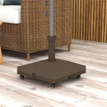 BASE PER OMBRELLONE CON RUOTE RIEMPIBILE FINO A 20 KG PER PALI DA Ï22-38 MM 45X45X39 CM MARRONE