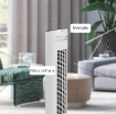 VENTILATORE A COLONNA CON TELECOMANDO E 3 VELOCITÀ, TIMER 15 ORE, OSCILLAZIONE E MODALITÀ NOTTE, BIANCO
